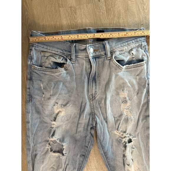 H&M & Denim Jeans Women's Distressed Destroyed Light Blue Denim Size 30/32 - Picture 9 of 14
